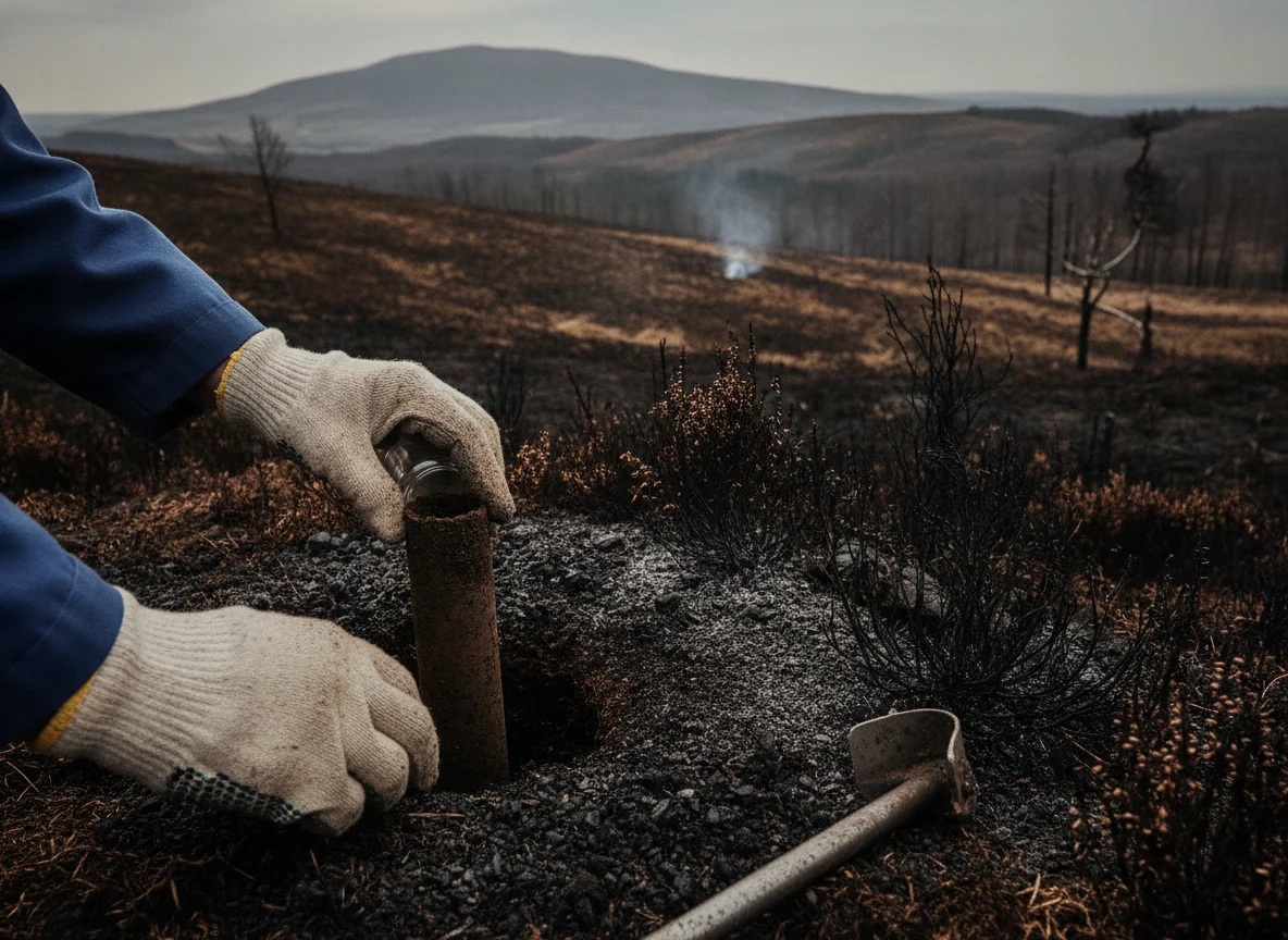 AI-generated conceptual illustration for the lesson: Summer Wildfires Cause Hidden Damage