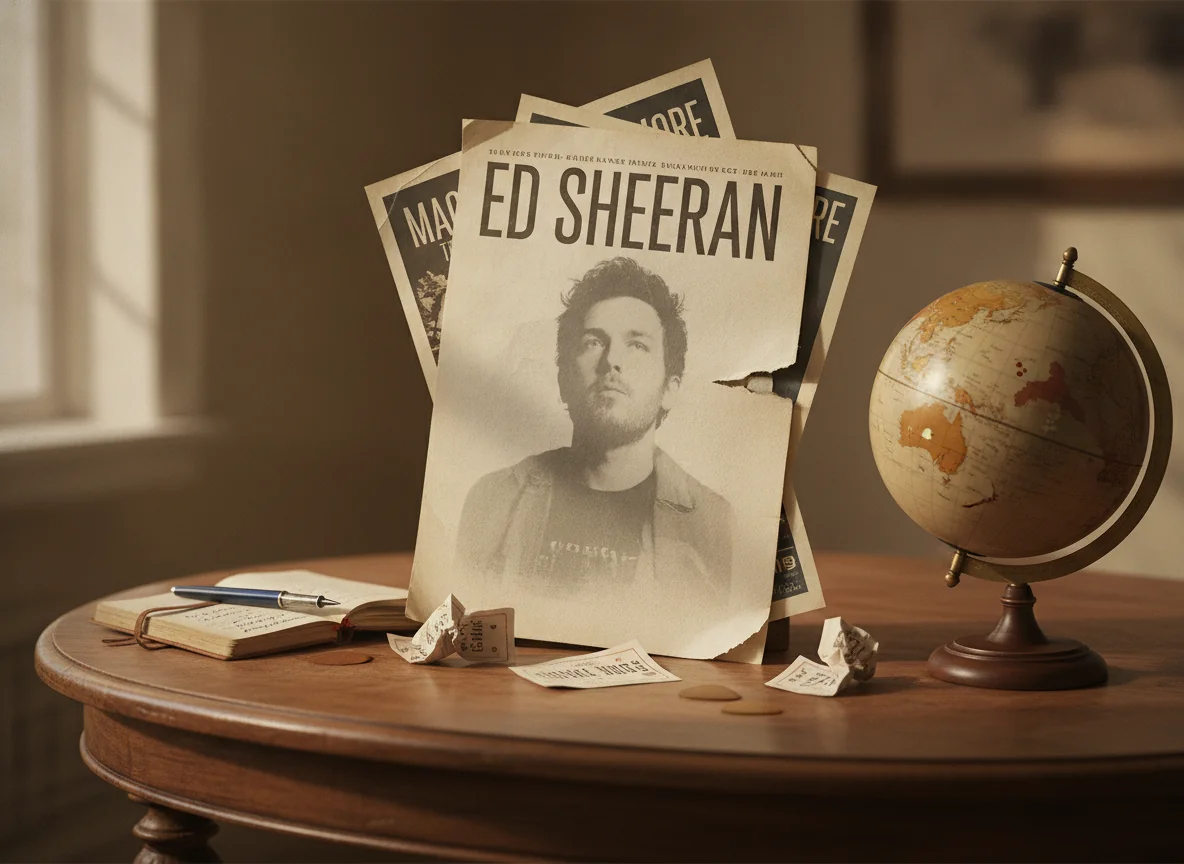 AI-generated conceptual illustration for the lesson: Ed Sheeran Apologises for Tour Mistakes and Speaks About World Issues
