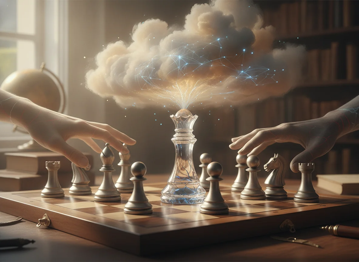 AI-generated conceptual illustration for the lesson: Trump Discusses New AI Plans