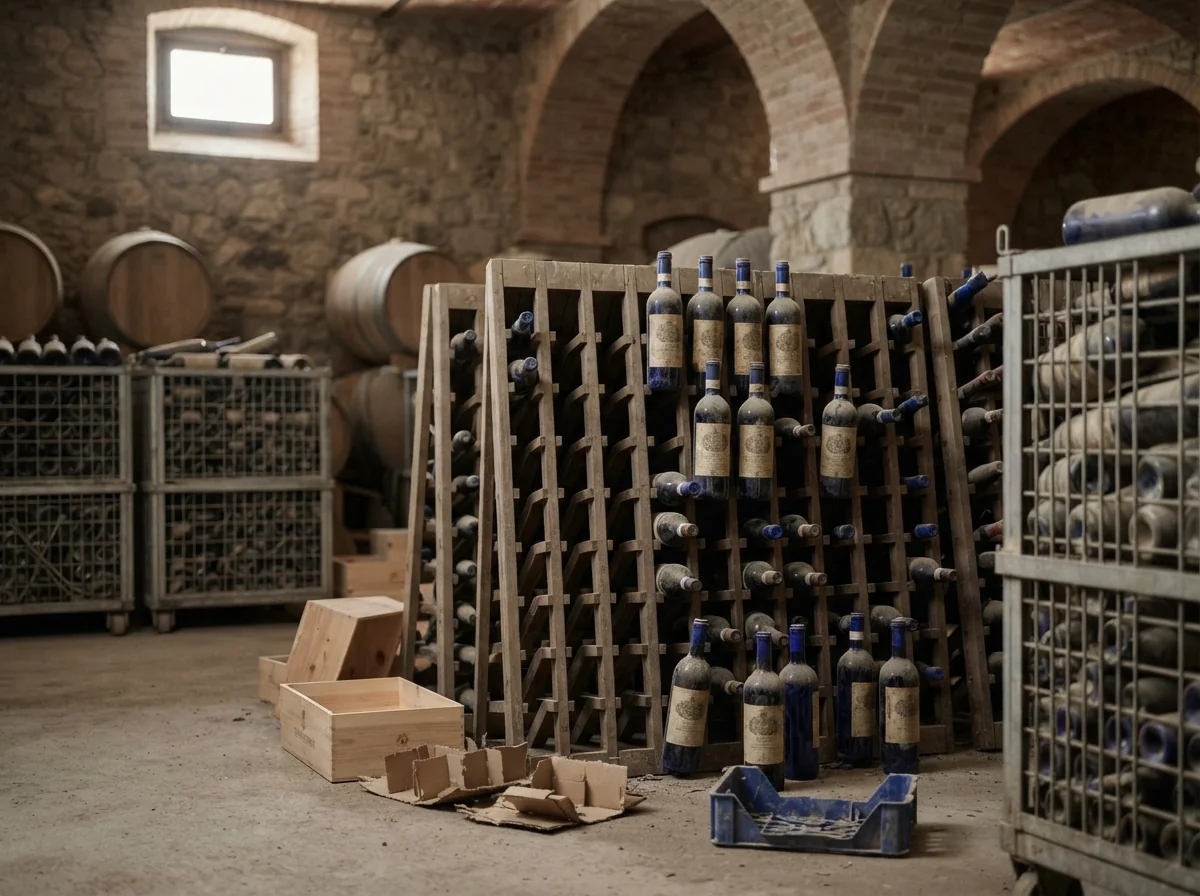 AI-generated conceptual illustration for the lesson: Thieves Steal Many Wine Bottles in Italy