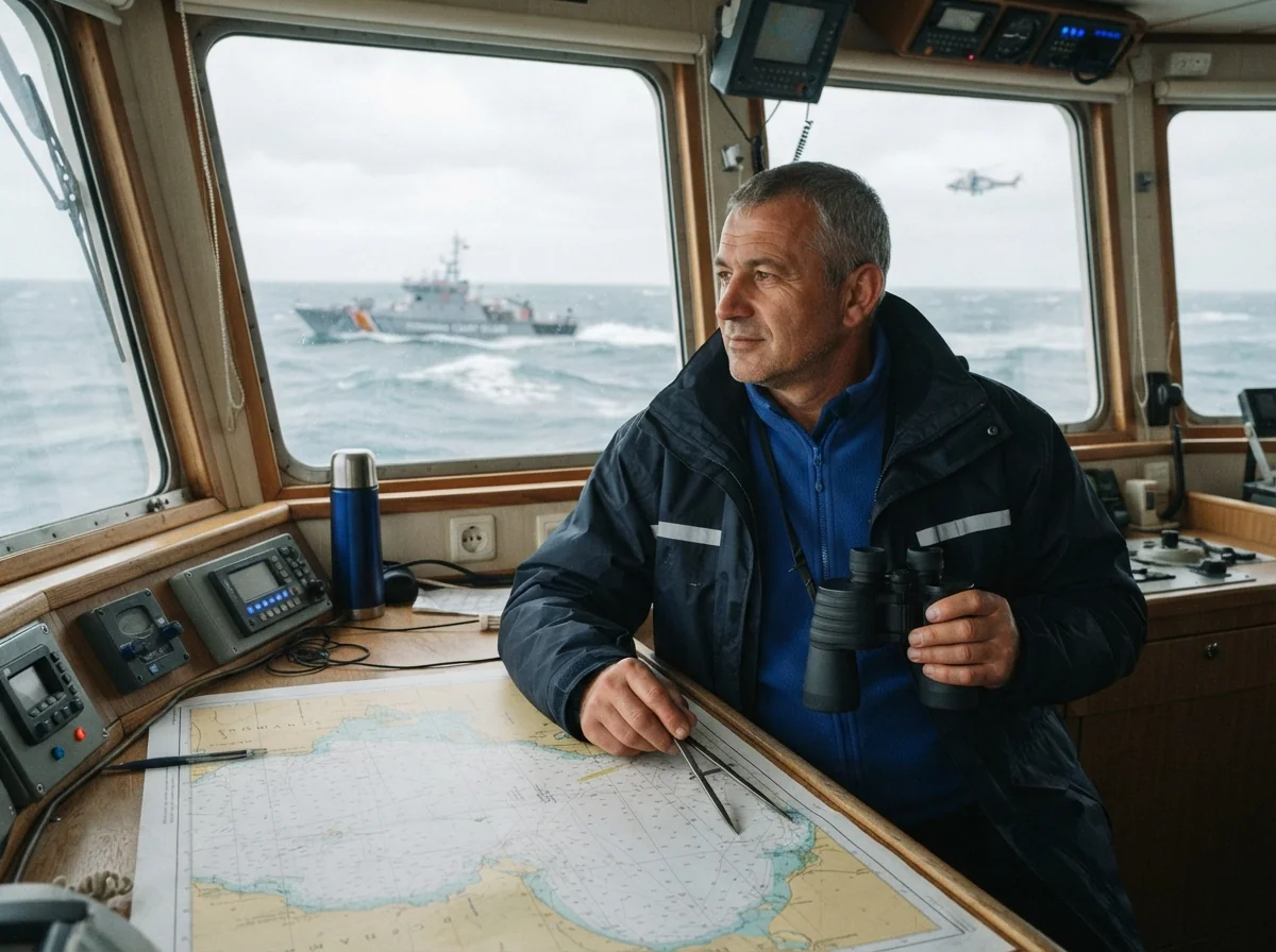 AI-generated conceptual illustration for the lesson: Drone Attack Leaves Eight Crew Missing in Black Sea