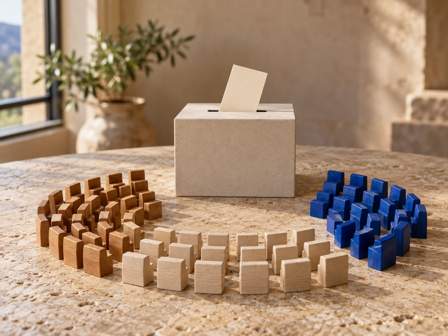 AI-generated conceptual illustration for the lesson: Israel's Leaders Argue About Election Results